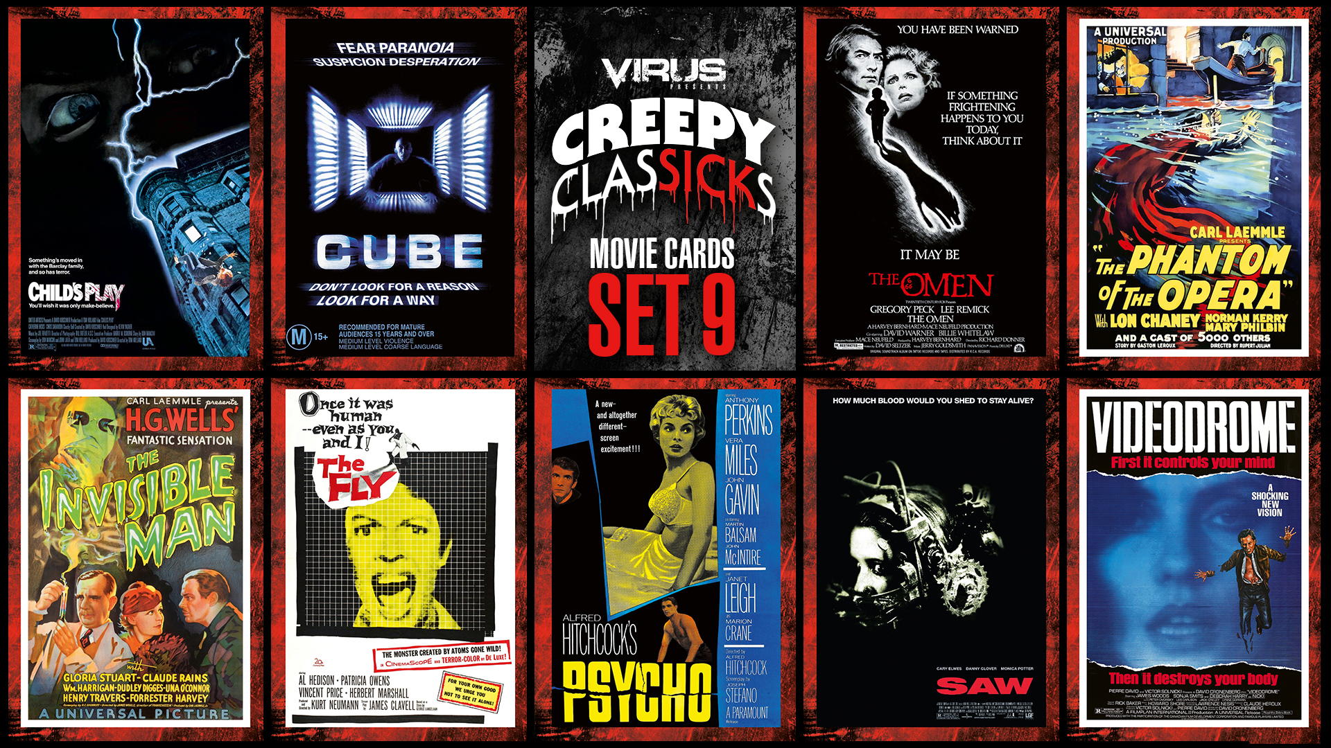 VIRUS Creepy ClasSICKs Movie Cards Set #09