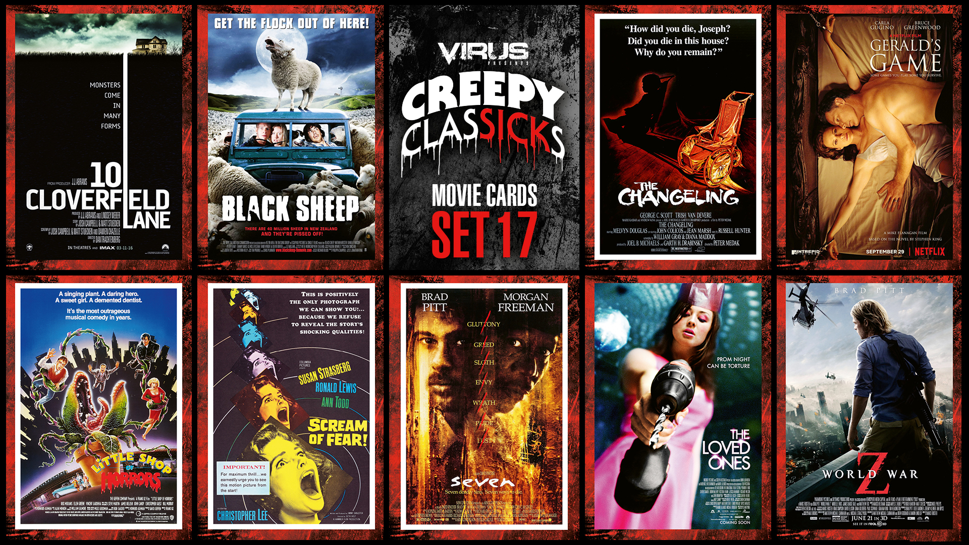 VIRUS Creepy ClasSICKs Movie Cards Set #17