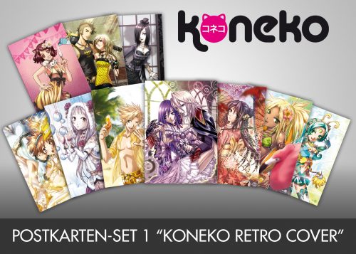 Postkarten-Set 1 „Koneko Retro Cover“