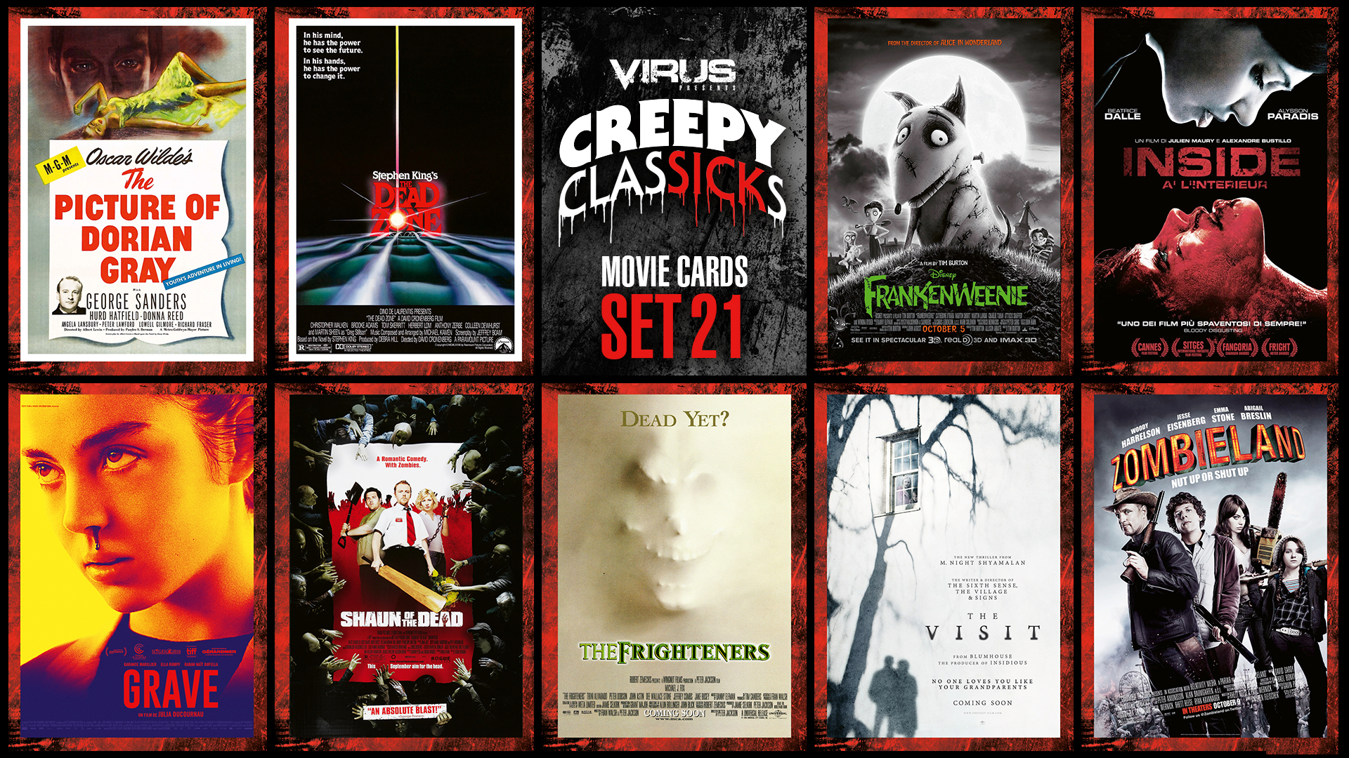 VIRUS Creepy ClasSICKs Movie Cards Set #21