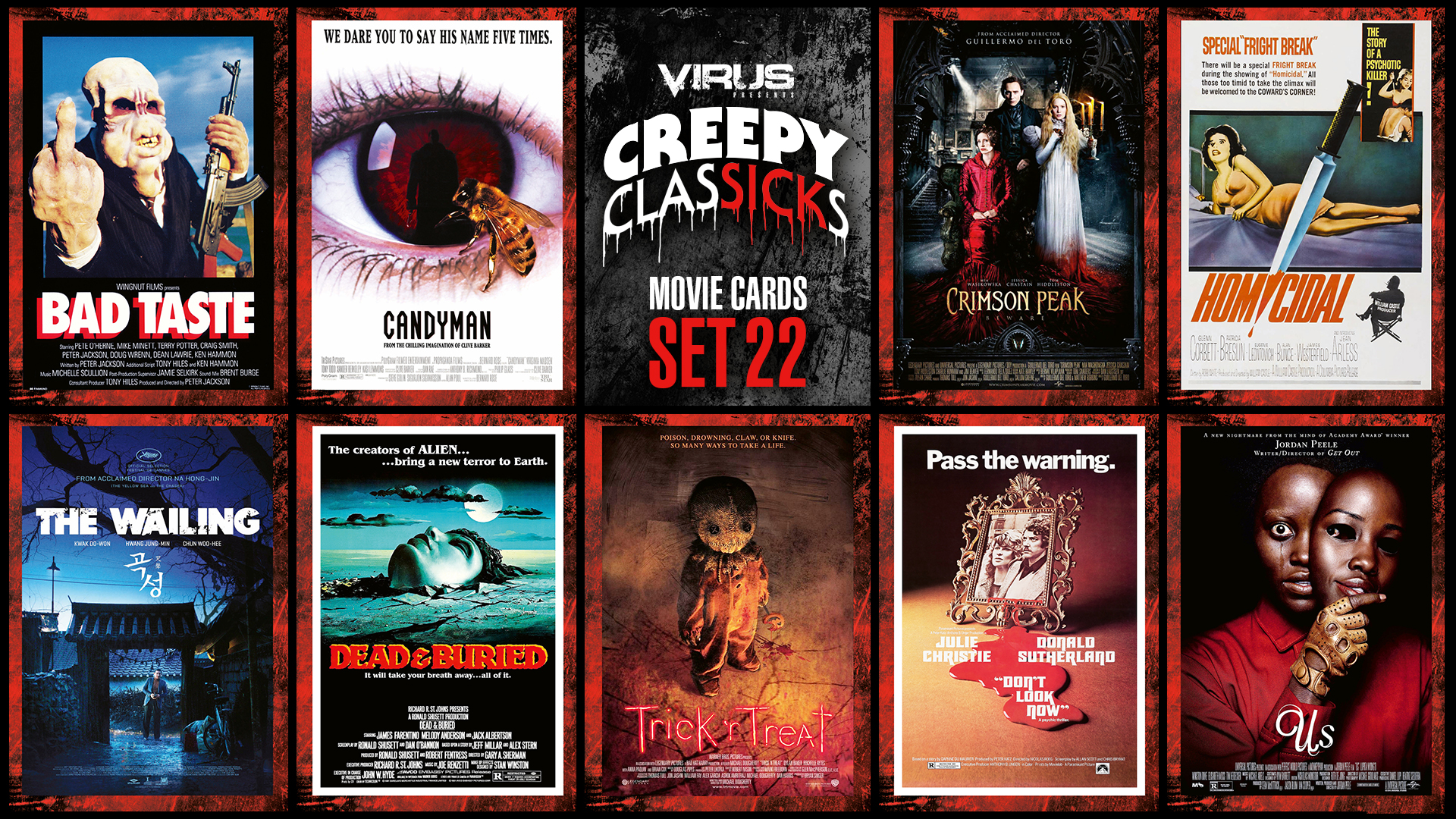 VIRUS Creepy ClasSICKs Movie Cards Set #22